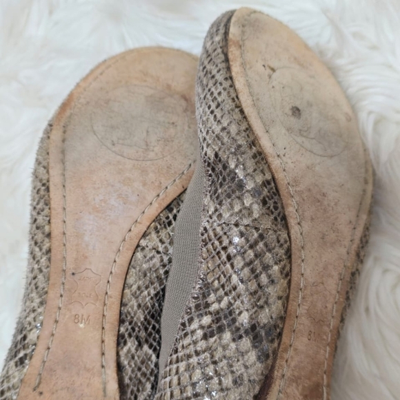 Tory Burch Caroline Skin Print Ballet Flats Size 8M🌴 - Picture 7 of 8
